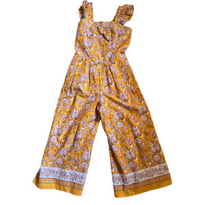 Janie& Jack Floral Yellow Jumpsuit